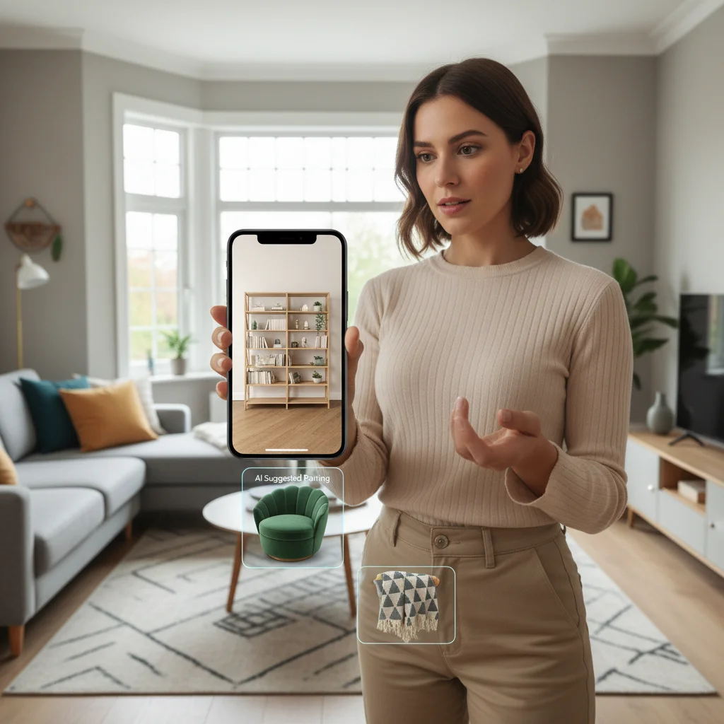 Augmented reality shopping with AI product placement