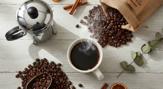 Assortment of coffee brewing essentials and beans under $50