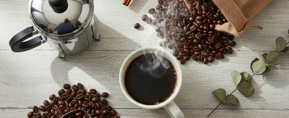 Assortment of coffee brewing essentials and beans under $50