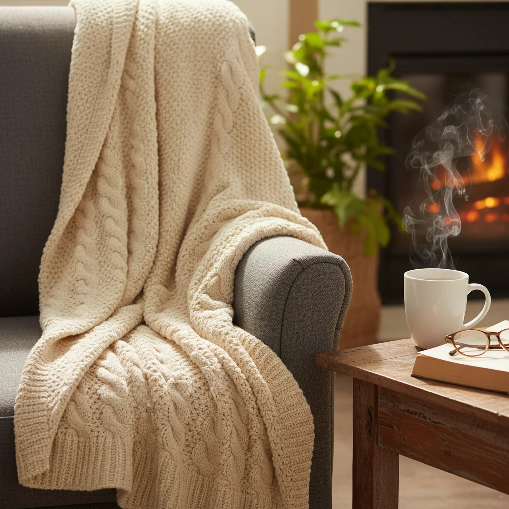 Cozy throw blanket for mom's relaxation